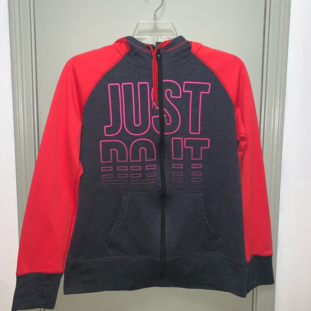 Nike Therma-FIT Women's Running Sweatshirt and Hoodie Light “Just Do It” EUC L - Picture 2 of 16